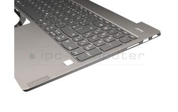 ÜC5SB-GR original Lenovo keyboard incl. topcase DE (german) grey/silver with backlight