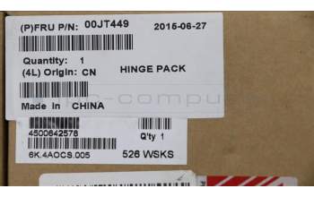 Lenovo 00JT449 HINGE HINGE SINHER left right