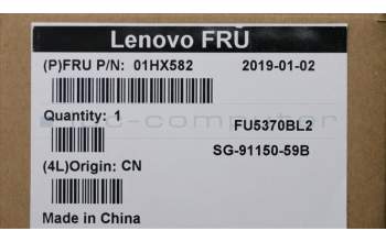 Lenovo 01HX582 NB_KYB FRU COMO SL,ASM,LTN,KB-BL,BK,CZS