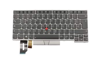 01YN432 original Lenovo keyboard DE (german) black/silver with backlight and mouse-stick