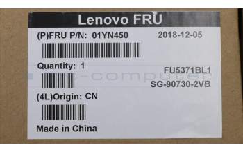 Lenovo 01YN450 NB_KYB FRU COMO FL,LTN,KB-BL,SV,JP