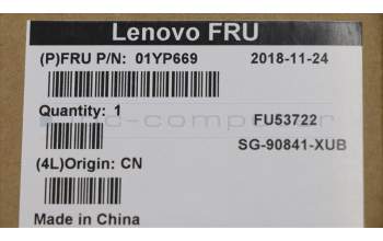 Lenovo 01YP669 NB_KYB FRU COMO NM,LTN,KB,BK,USE