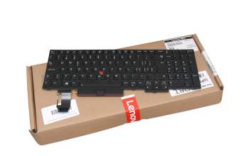 01YP706 original Lenovo keyboard CH (swiss) black/black with backlight and mouse-stick