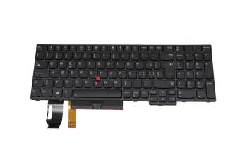 01YP706 original Lenovo keyboard CH (swiss) black/black with backlight and mouse-stick