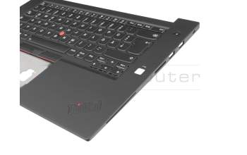 01YU774 original Lenovo keyboard incl. topcase DE (german) black/black with backlight and mouse-stick b-stock