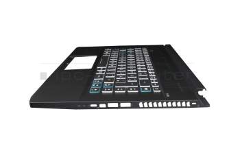 025.901I0.0001 original Acer keyboard incl. topcase DE (german) black/transparent/black with backlight