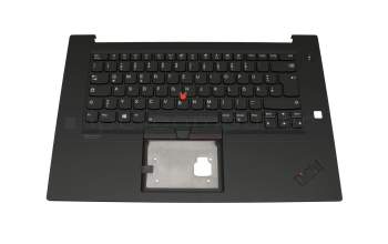 02HM989 original Lenovo keyboard incl. topcase DE (german) black/black with backlight and mouse-stick