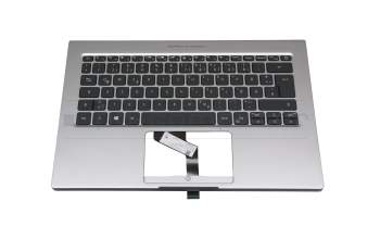 0420535CK203 original Acer keyboard incl. topcase DE (german) silver/silver with backlight