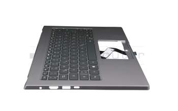 0420535CK203 original Acer keyboard incl. topcase DE (german) silver/silver with backlight