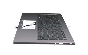 0420535CK203 original Acer keyboard incl. topcase DE (german) silver/silver with backlight