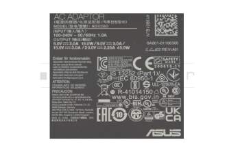 0A001-00239500 original Asus USB-C AC-adapter 45.0 Watt