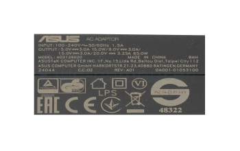 0A001-00443400 original Asus USB-C AC-adapter 65.0 Watt EU wallplug