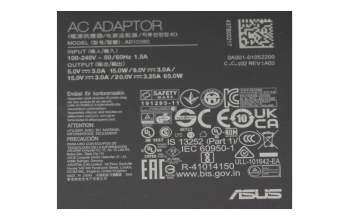 0A001-00449500 original Asus USB-C AC-adapter 65.0 Watt