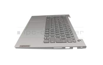 0BJ0892 original Lenovo keyboard incl. topcase DE (german) grey/grey with backlight