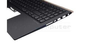 0KN1-621GE16 original Pegatron keyboard incl. topcase DE (german) blue/blue with backlight