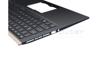 0KN1-621GE16 original Pegatron keyboard incl. topcase DE (german) blue/blue with backlight