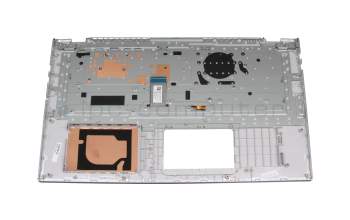 0KN1-7G1GE11 original Pega keyboard incl. topcase DE (german) silver/silver with backlight