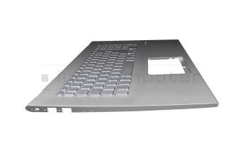 0KN1-7G1GE11 original Pega keyboard incl. topcase DE (german) silver/silver with backlight