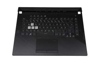 0KN1-8T2GE11 original Asus keyboard incl. topcase DE (german) black/transparent/black with backlight