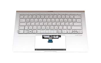 0KN1-A6GE13 R1.0 original Asus keyboard incl. topcase DE (german) white/silver with backlight