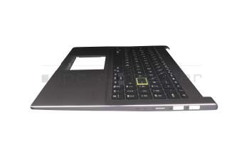 0KN1-AU3GE12 original Pega keyboard incl. topcase DE (german) black/grey with backlight