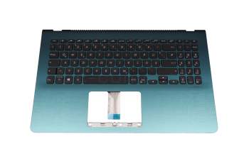 0KNB-5610GE00 original Asus keyboard incl. topcase DE (german) black/turquoise with backlight