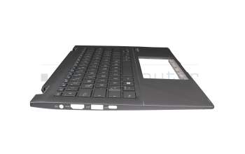 0KNB0-262VGE00 original Asus keyboard incl. topcase DE (german) grey/grey with backlight (Gun Metal Grey)