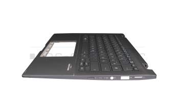 0KNB0-262VGE00 original Asus keyboard incl. topcase DE (german) grey/grey with backlight (Gun Metal Grey)