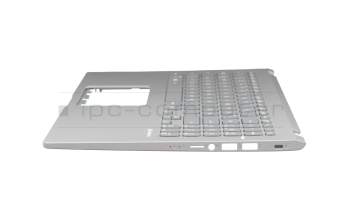 0KNB0-5116GE00 original Asus keyboard incl. topcase DE (german) grey/silver