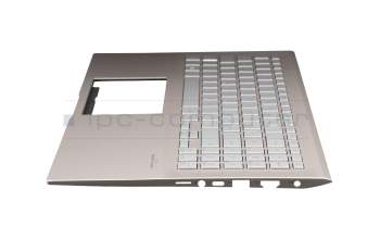 0KNB0-563KGE00 original Asus keyboard incl. topcase DE (german) silver/rosé with backlight