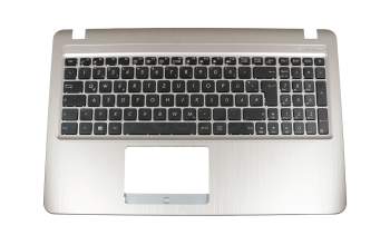 0KNB0-610TGE00 original Asus keyboard incl. topcase DE (german) black/silver for ODD slots