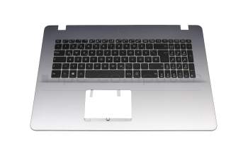 0KNB0-610YGE00 original Asus keyboard incl. topcase DE (german) black/silver with backlight