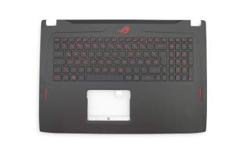 0KNB0-6615GE00 original Asus keyboard incl. topcase DE (german) black/black with backlight