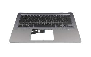 0KNB0-F621GE00 original Asus keyboard incl. topcase DE (german) black/silver with backlight