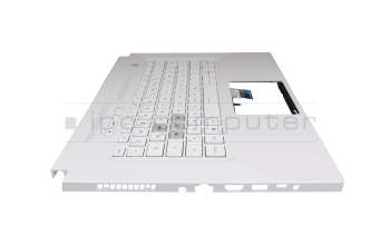 0KNR0-261DGE00 original Asus keyboard incl. topcase DE (german) white/white with backlight