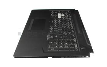 0KNR0-681WUS00 original Asus keyboard incl. topcase US (english) black/transparent/grey with backlight