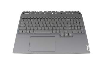 0N7K original Lenovo keyboard incl. topcase US (english) grey/grey with backlight