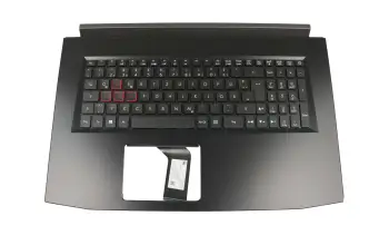 Keyboard incl. topcase DE (german) black/silver with backlight (1060) original suitable for Acer Predator Helios 300 (PH317-52)