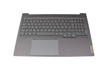 5CB1J38408 original Lenovo keyboard incl. topcase DE (german) grey/grey with backlight