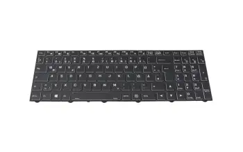 6-79-NJ50CU0K-xxx RGB original Clevo keyboard DE (german) black/black with backlight RGB