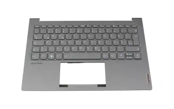 5CB1D66573 original Lenovo keyboard incl. topcase DE (german) grey/grey with backlight
