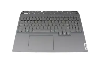 5CB1H71046 original Lenovo keyboard incl. topcase US (english) grey/grey with backlight