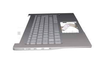 102-016M2LHA03 original Acer keyboard incl. topcase DE (german) silver/silver with backlight