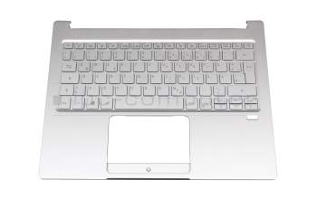 102-019K2LHB01 original Acer keyboard incl. topcase DE (german) silver/silver with backlight