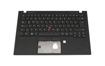 102-18F86LHC01C original Lenovo keyboard incl. topcase DE (german) black/black with backlight and mouse-stick