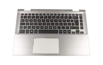 13N1-0DA0A11 original Medion keyboard incl. topcase DE (german) black/silver with backlight