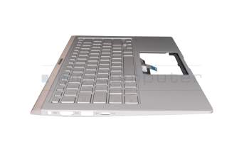 13N1-60A0H31 original Asus keyboard incl. topcase DE (german) silver/silver with backlight