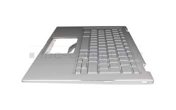 13N1-7EA0231 original Asus keyboard incl. topcase DE (german) silver/silver with backlight