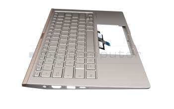 13N1-94A0A11 original Asus keyboard incl. topcase DE (german) silver/silver with backlight