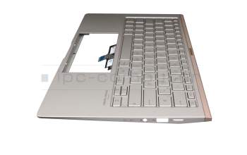 13N1-94A0A11 original Asus keyboard incl. topcase DE (german) silver/silver with backlight